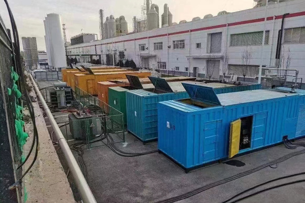 新和发电机租赁施工现场